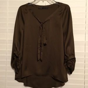 Zara Basic Brown Blouse